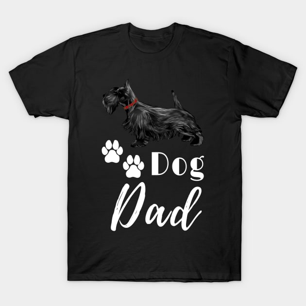 Scottish Terrier Scottie Dog Dad T-Shirt by macdonaldcreativestudios